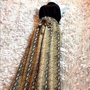 mi ami Black halter / snake pant jumpsuit